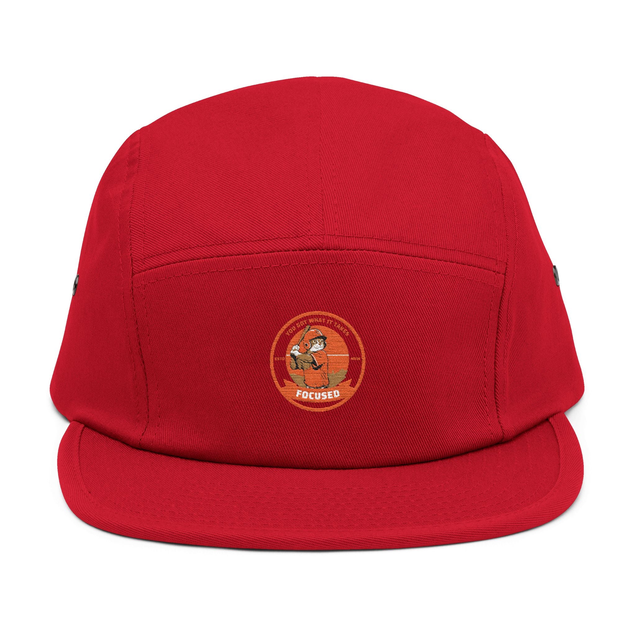 Sporting-Cats Focus | Embroidered 5-Panel Cap — Vintage Fox Patch