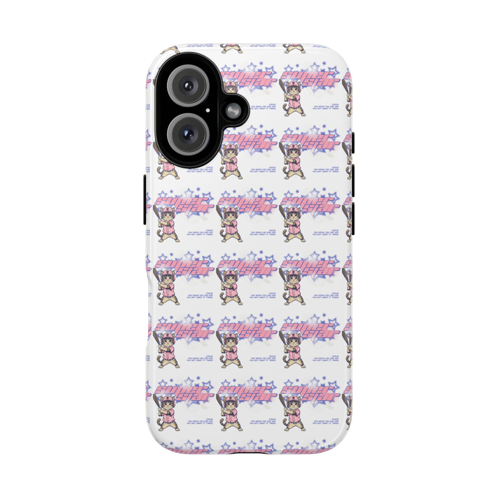 Cute Cat Anime Girl Pattern Tough Phone Case — 'Tough Cases' Cute Kawaii Design
