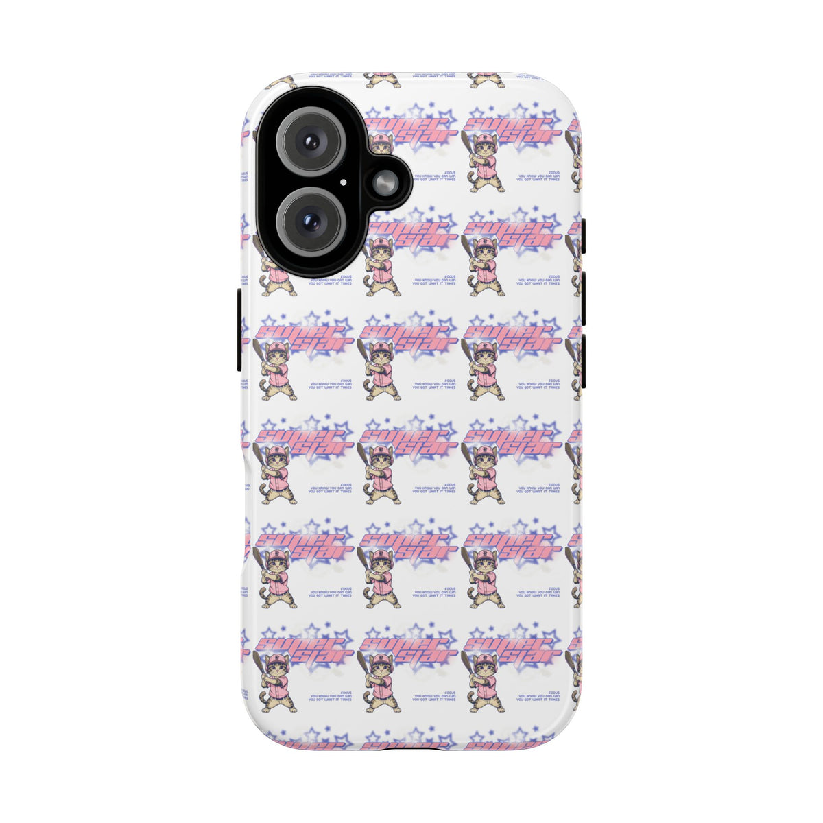 Cute Cat Anime Girl Pattern Tough Phone Case — 'Tough Cases' Cute Kawaii Design