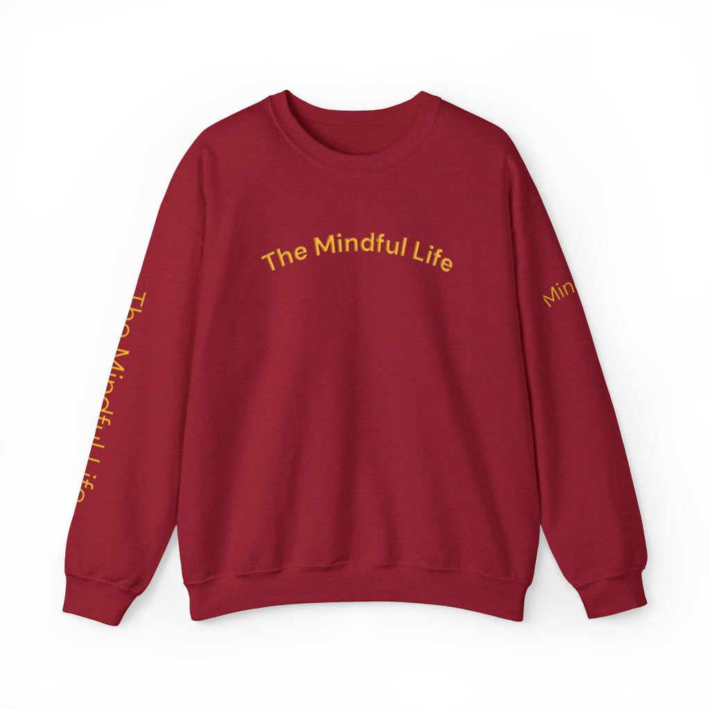 Embroidered Mindful Life Crewneck Sweatshirt — "The Mindful Life" Cozy Pullover