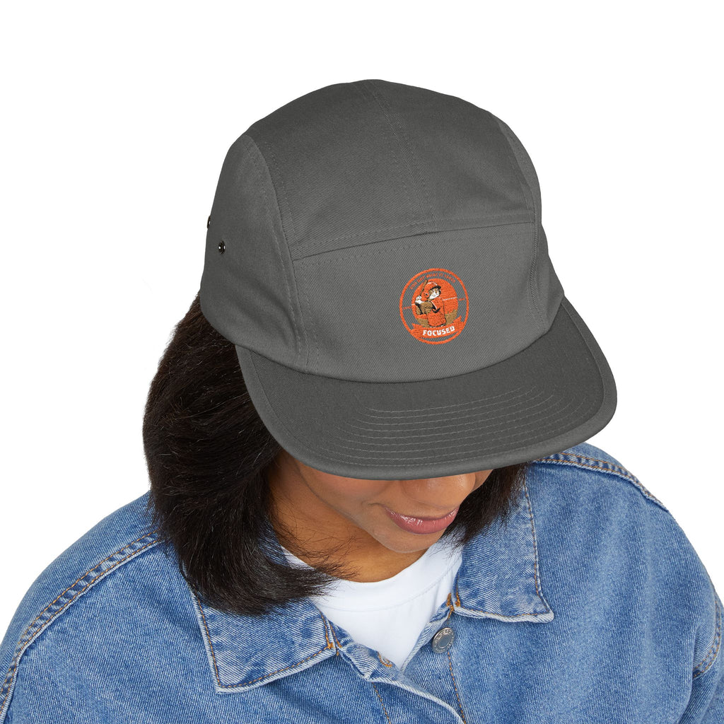 Sporting-Cats Focus | Embroidered 5-Panel Cap — Vintage Fox Patch