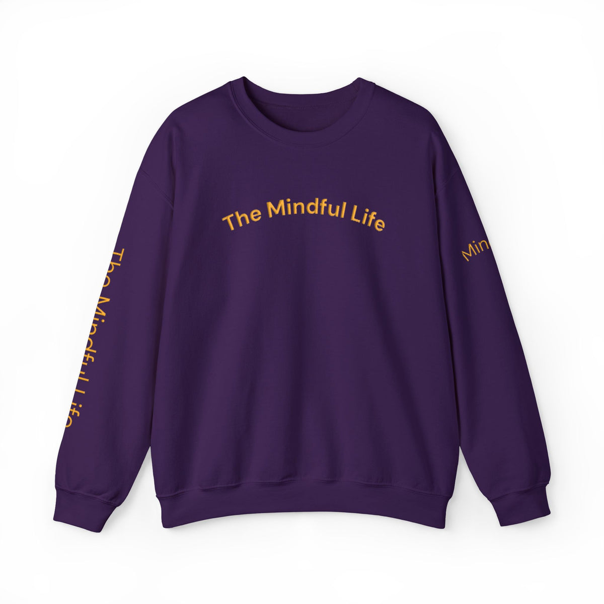 Embroidered Mindful Life Crewneck Sweatshirt — "The Mindful Life" Cozy Pullover