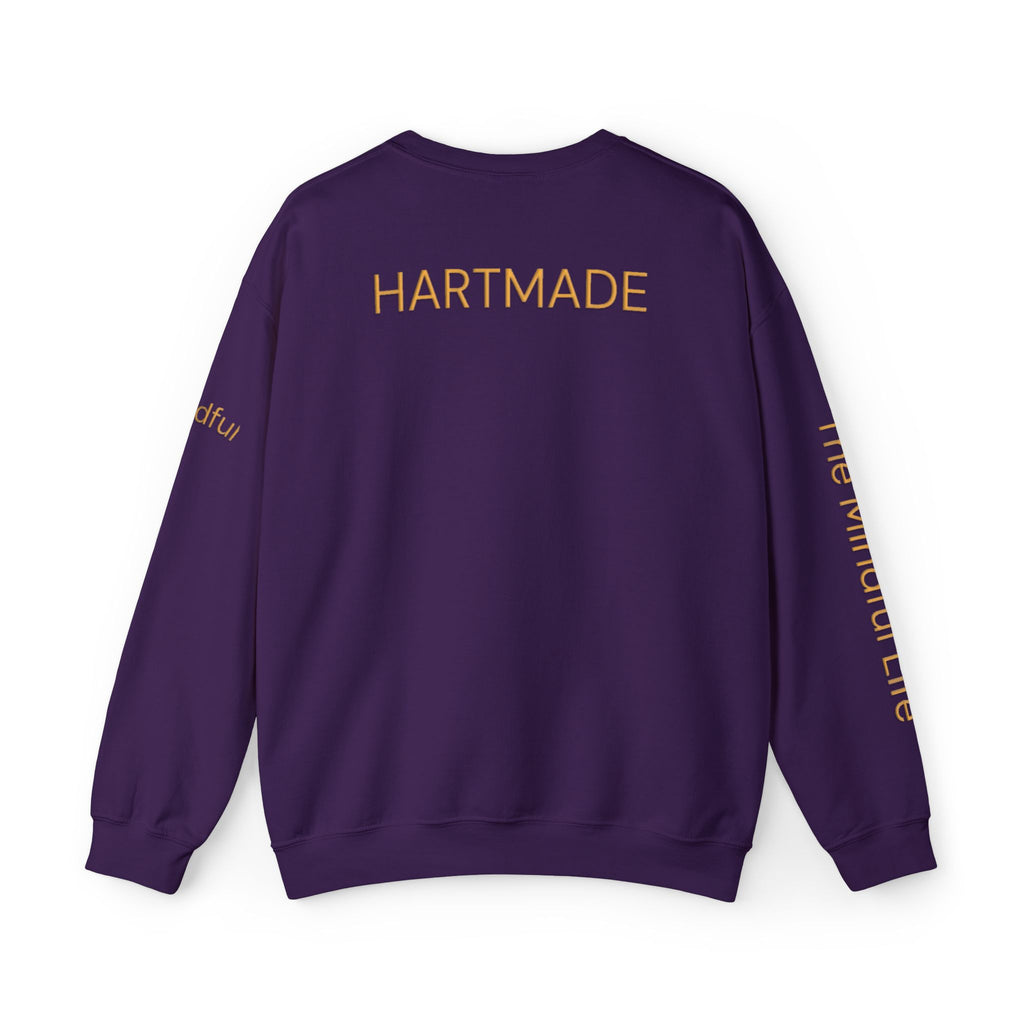 Embroidered Mindful Life Crewneck Sweatshirt — "The Mindful Life" Cozy Pullover