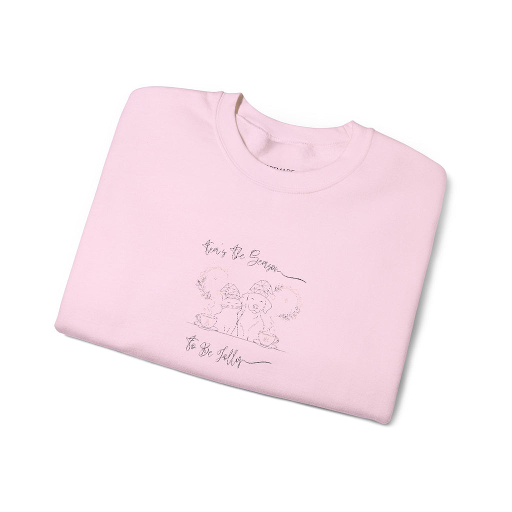 Minimalist Embroidered Graphic Vintage Crest Crewneck Sweatshirt | Tea's The Season