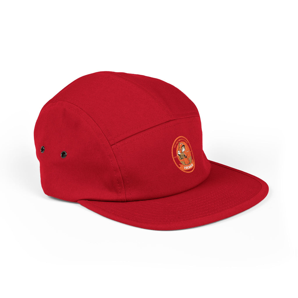 Sporting-Cats Focus | Embroidered 5-Panel Cap — Vintage Fox Patch
