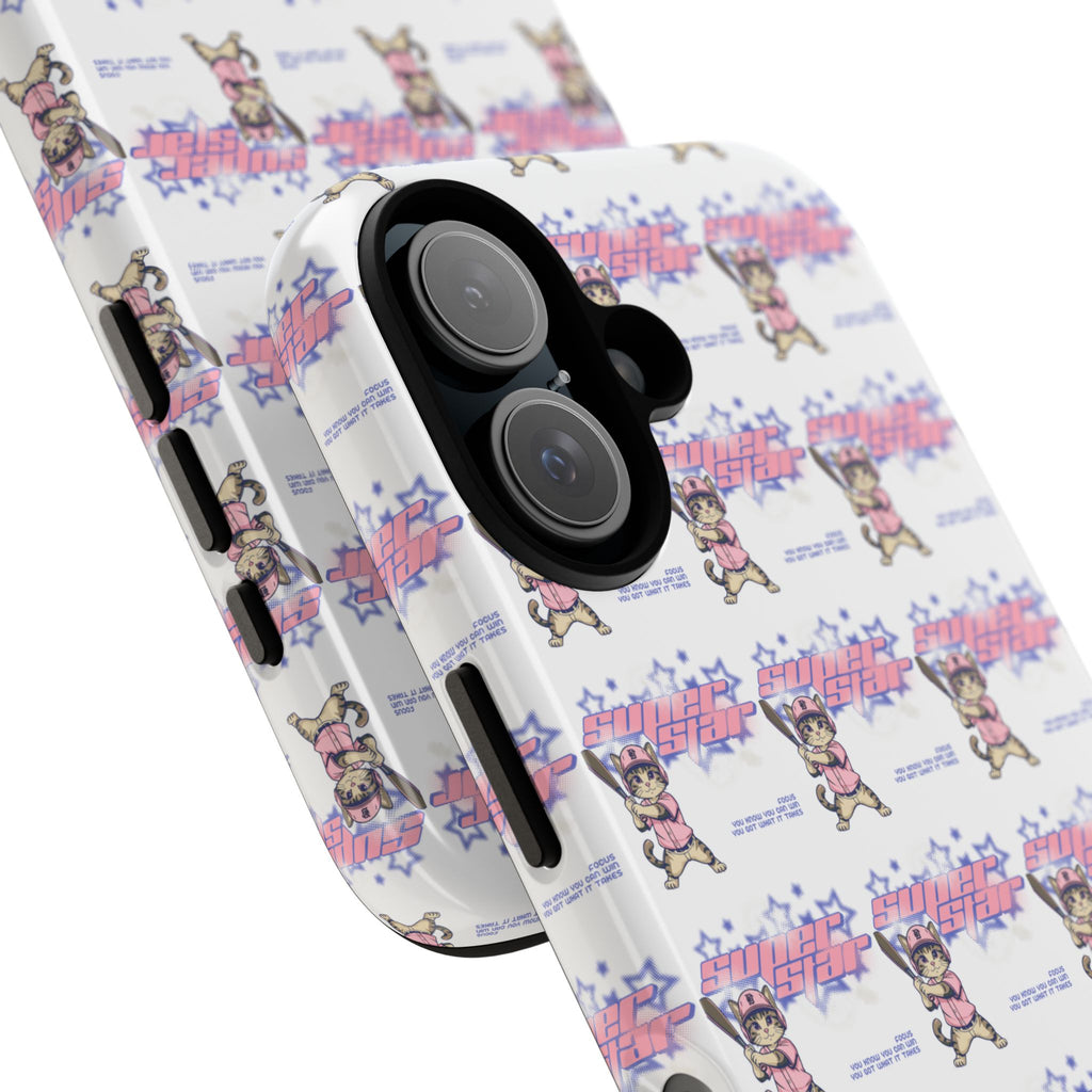 Cute Cat Anime Girl Pattern Tough Phone Case — 'Tough Cases' Cute Kawaii Design