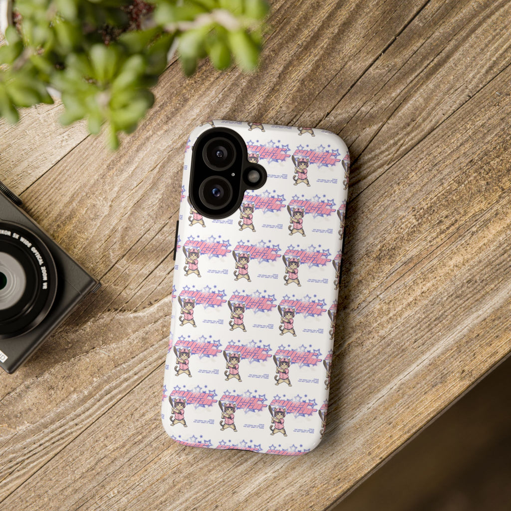 Cute Cat Anime Girl Pattern Tough Phone Case — 'Tough Cases' Cute Kawaii Design