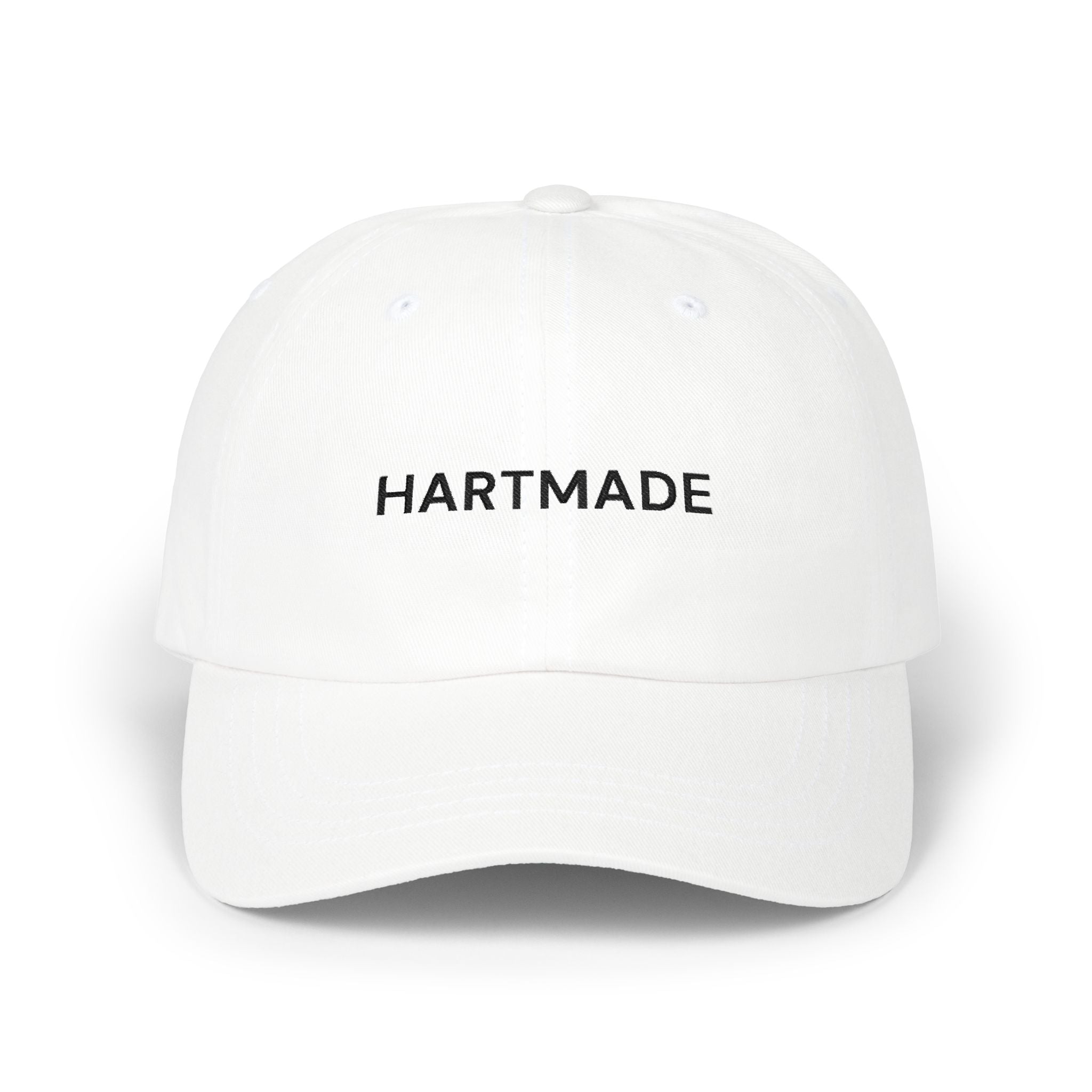 Hartmade Embroidered Dad Cap – Minimal White Baseball Hat