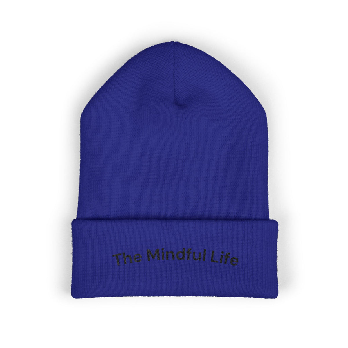 Mindful Life Cuffed Beanie — Embroidered "The Mindful Life" Knit Hat