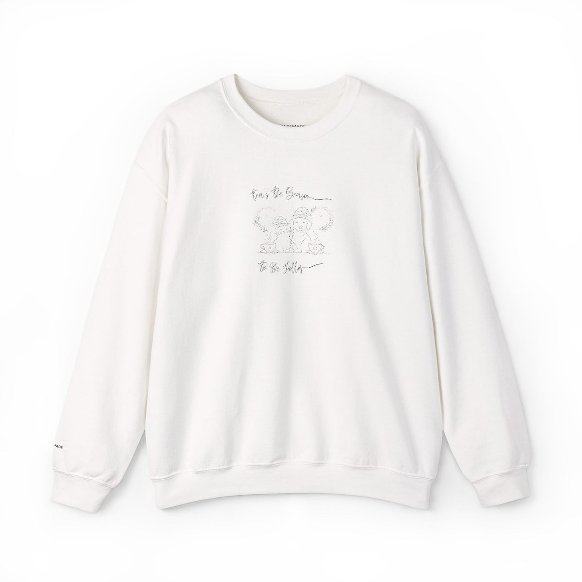 Minimalist Embroidered Graphic Vintage Crest Crewneck Sweatshirt | Tea's The Season