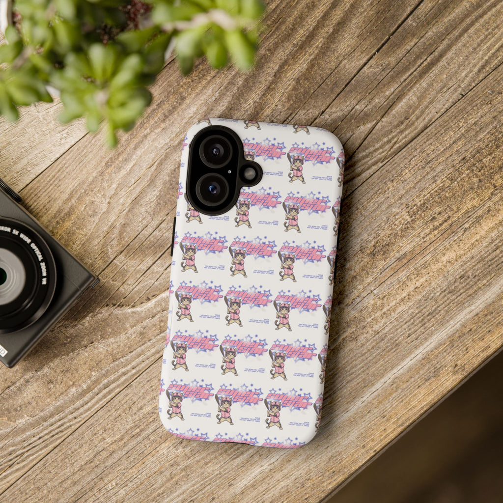Cute Cat Anime Girl Pattern Tough Phone Case — 'Tough Cases' Cute Kawaii Design
