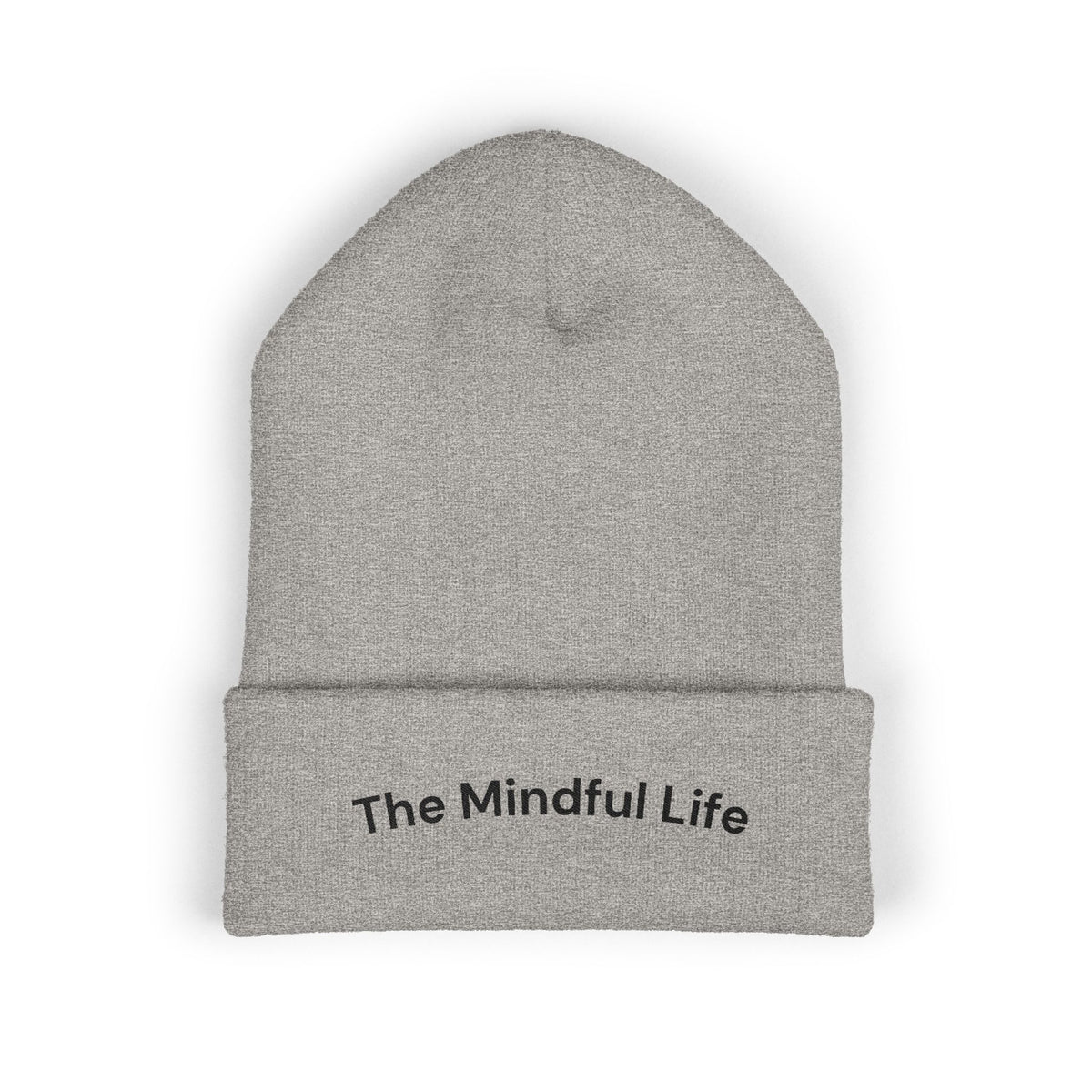 Mindful Life Cuffed Beanie — Embroidered "The Mindful Life" Knit Hat
