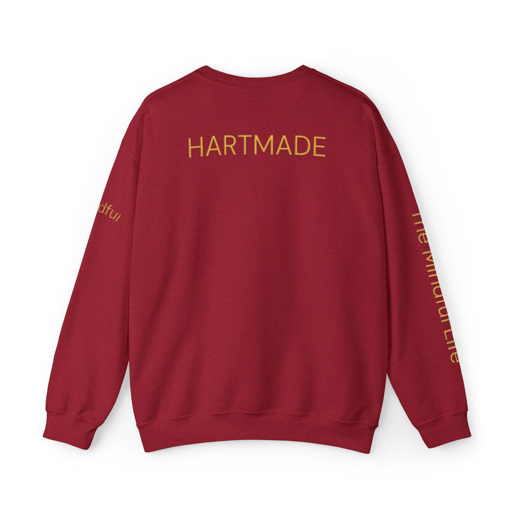 Embroidered Mindful Life Crewneck Sweatshirt — "The Mindful Life" Cozy Pullover