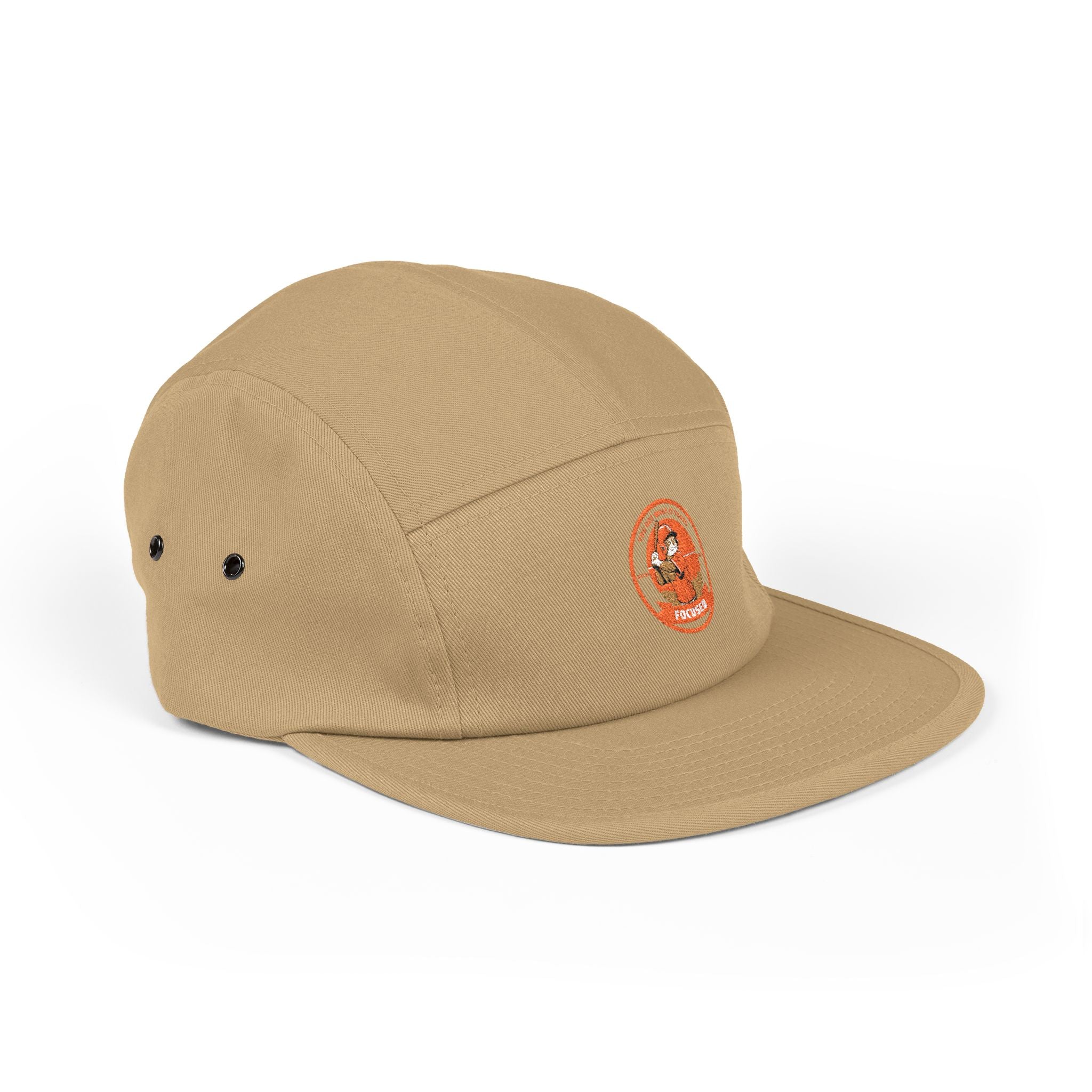 Sporting-Cats Focus | Embroidered 5-Panel Cap — Vintage Fox Patch