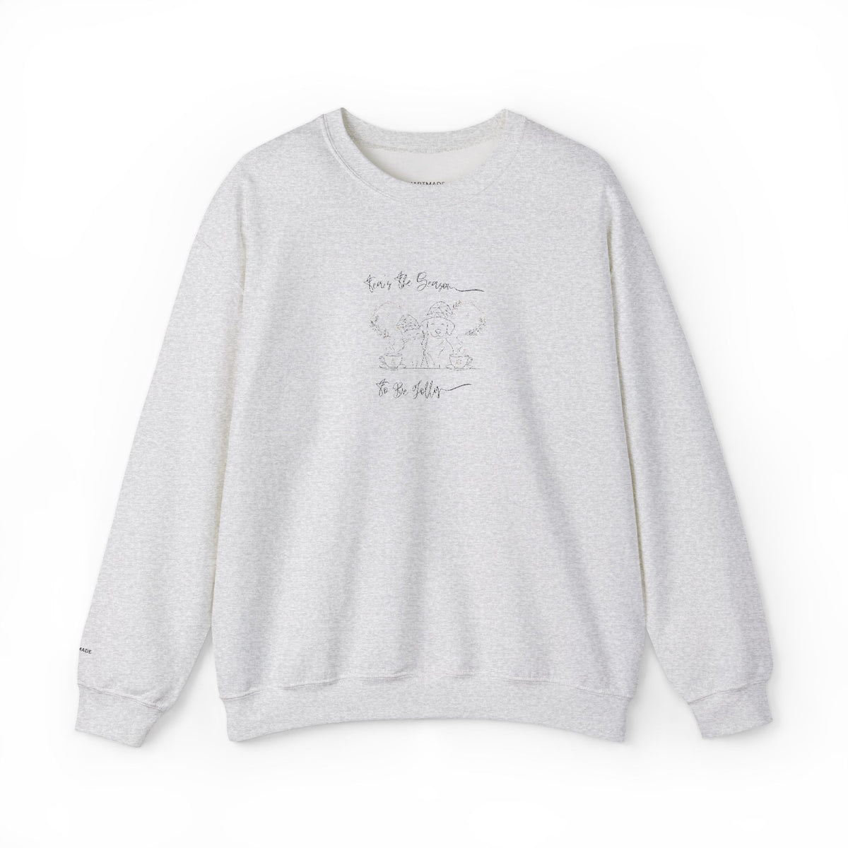 Minimalist Embroidered Graphic Vintage Crest Crewneck Sweatshirt | Tea's The Season