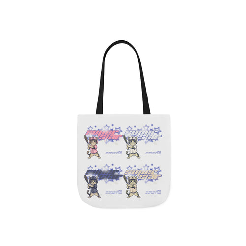 Canvas Tote — Retro Kawaii Cat Characters Graphic Bag