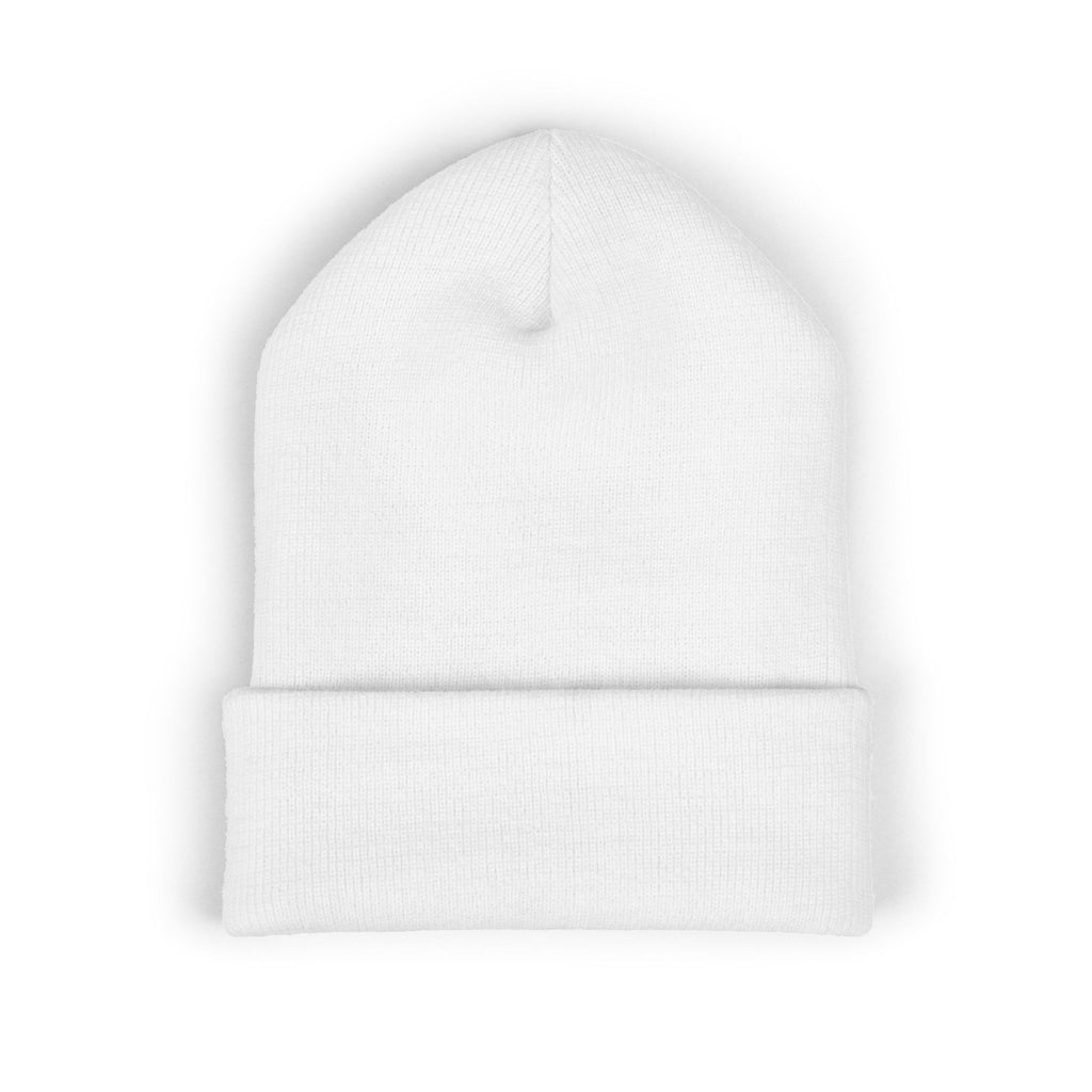 Embroidered 'Focus' Cuffed Beanie — Cozy Knit Winter Hat
