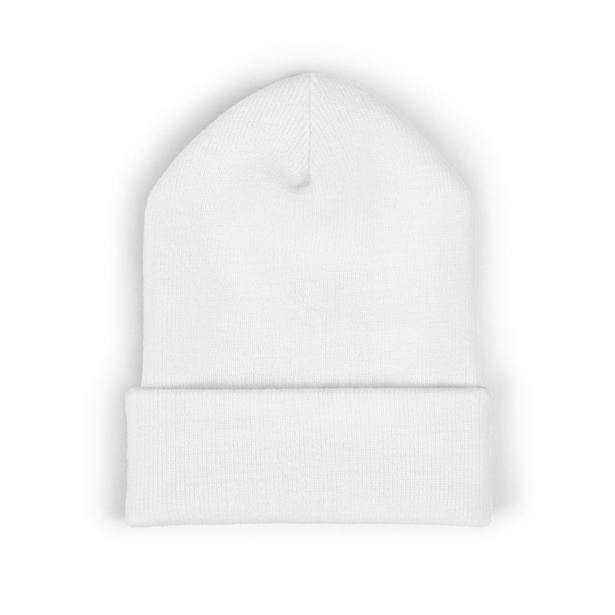 Embroidered 'Focus' Cuffed Beanie — Cozy Knit Winter Hat