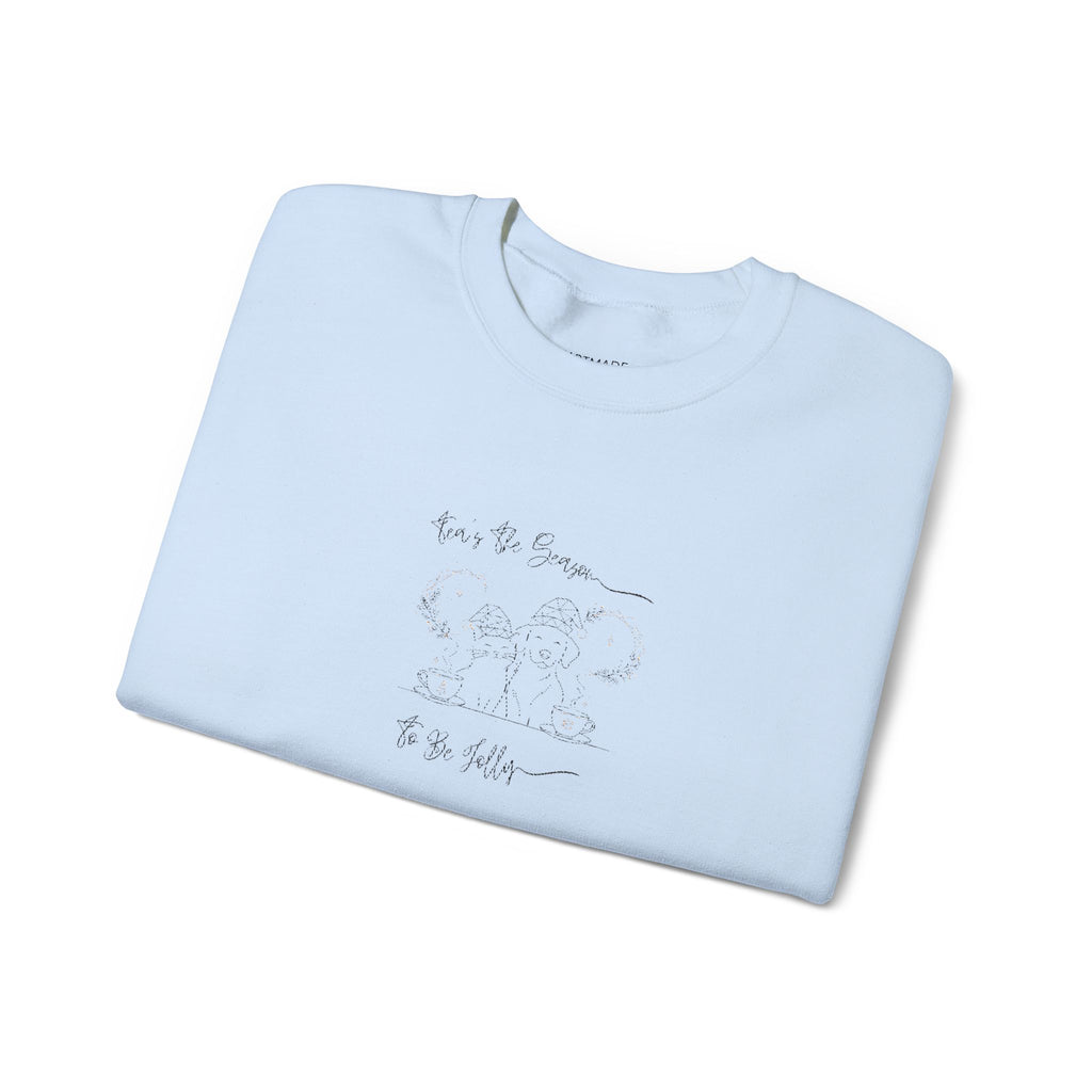 Minimalist Embroidered Graphic Vintage Crest Crewneck Sweatshirt | Tea's The Season