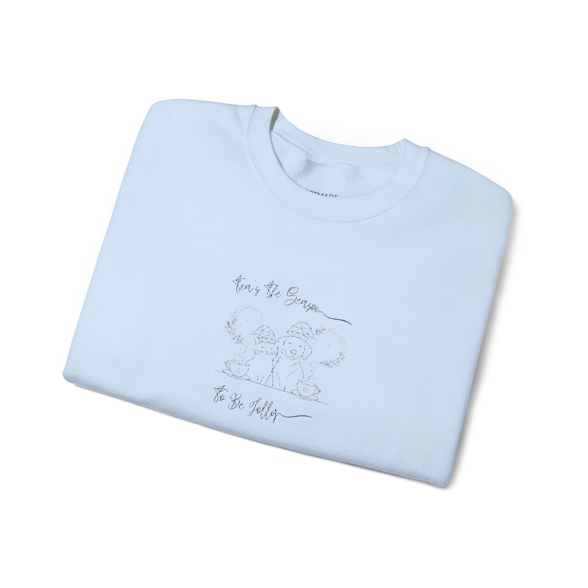 Minimalist Embroidered Graphic Vintage Crest Crewneck Sweatshirt | Tea's The Season