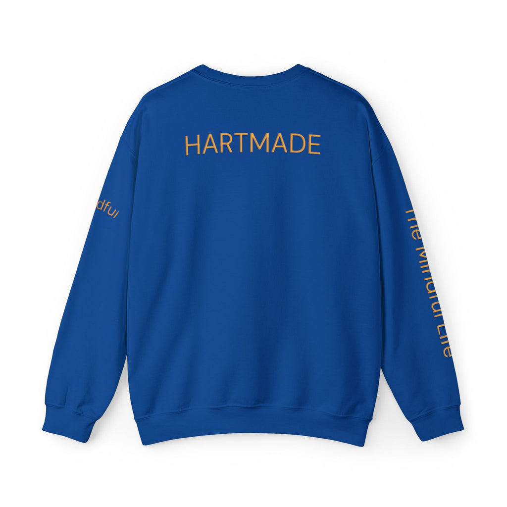 Embroidered Mindful Life Crewneck Sweatshirt — "The Mindful Life" Cozy Pullover
