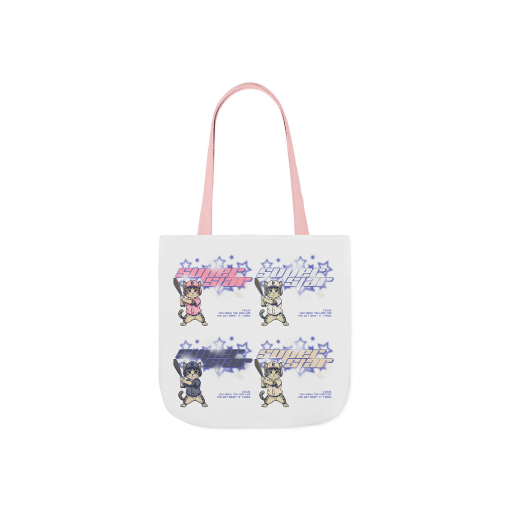 Canvas Tote — Retro Kawaii Cat Characters Graphic Bag