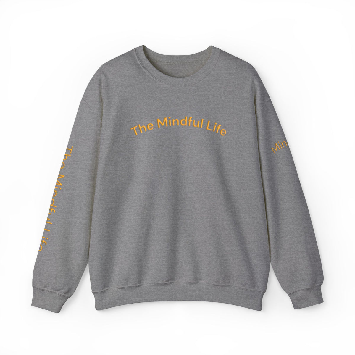 Embroidered Mindful Life Crewneck Sweatshirt — "The Mindful Life" Cozy Pullover