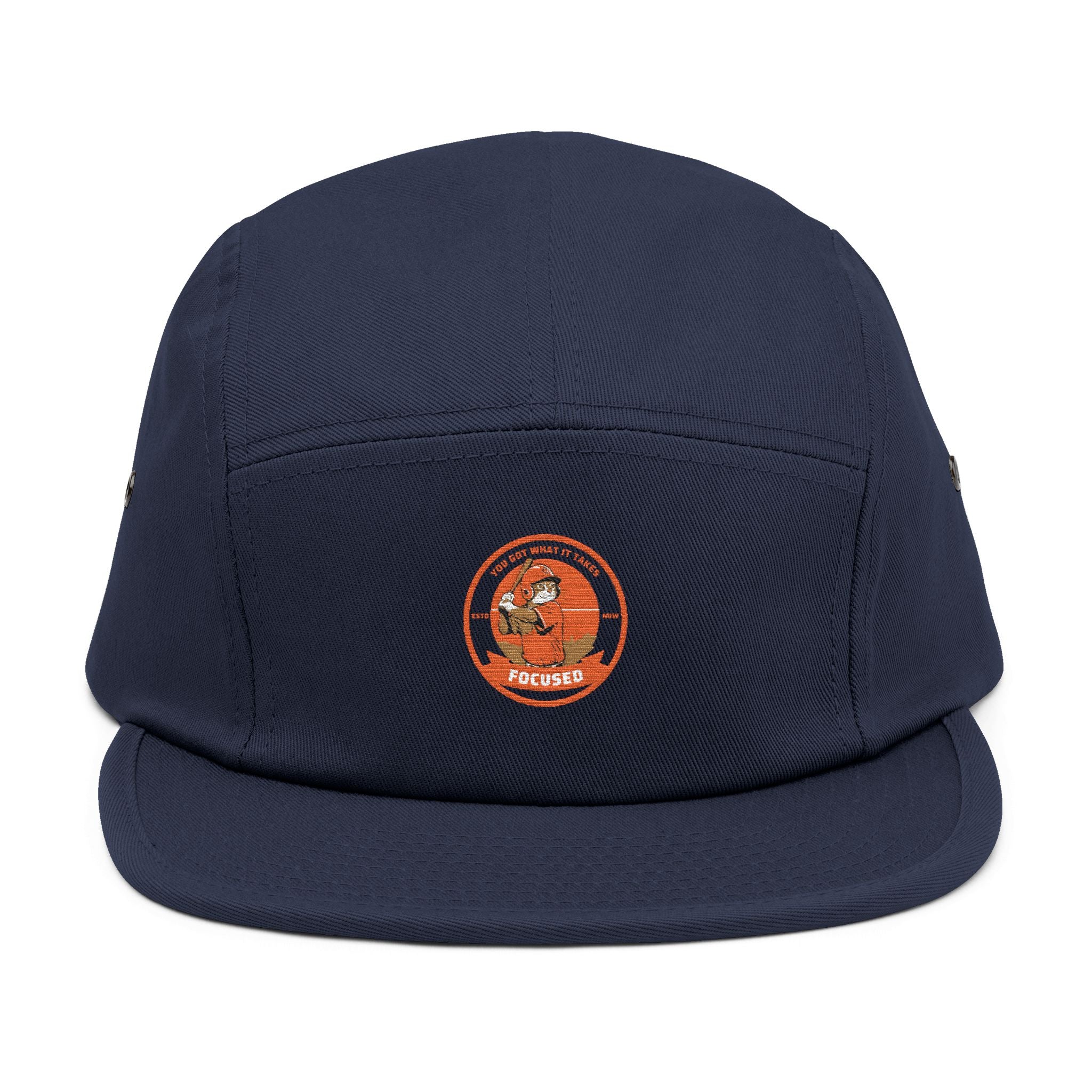 Sporting-Cats Focus | Embroidered 5-Panel Cap — Vintage Fox Patch