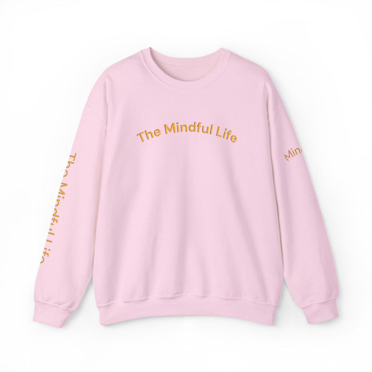 Embroidered Mindful Life Crewneck Sweatshirt — "The Mindful Life" Cozy Pullover