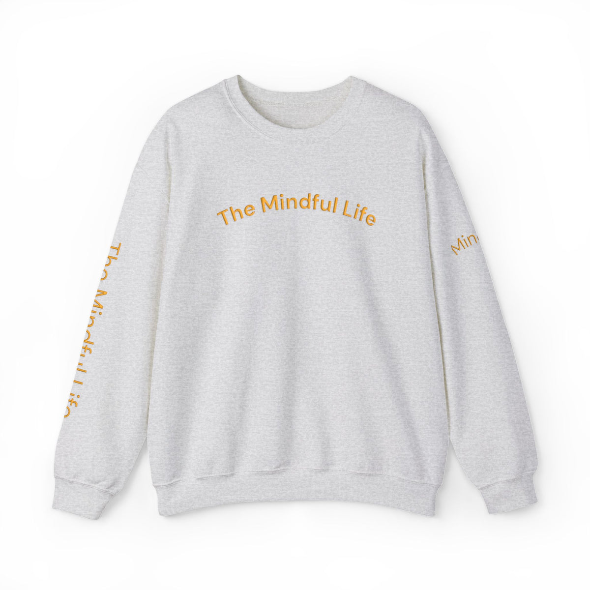 Embroidered Mindful Life Crewneck Sweatshirt — "The Mindful Life" Cozy Pullover