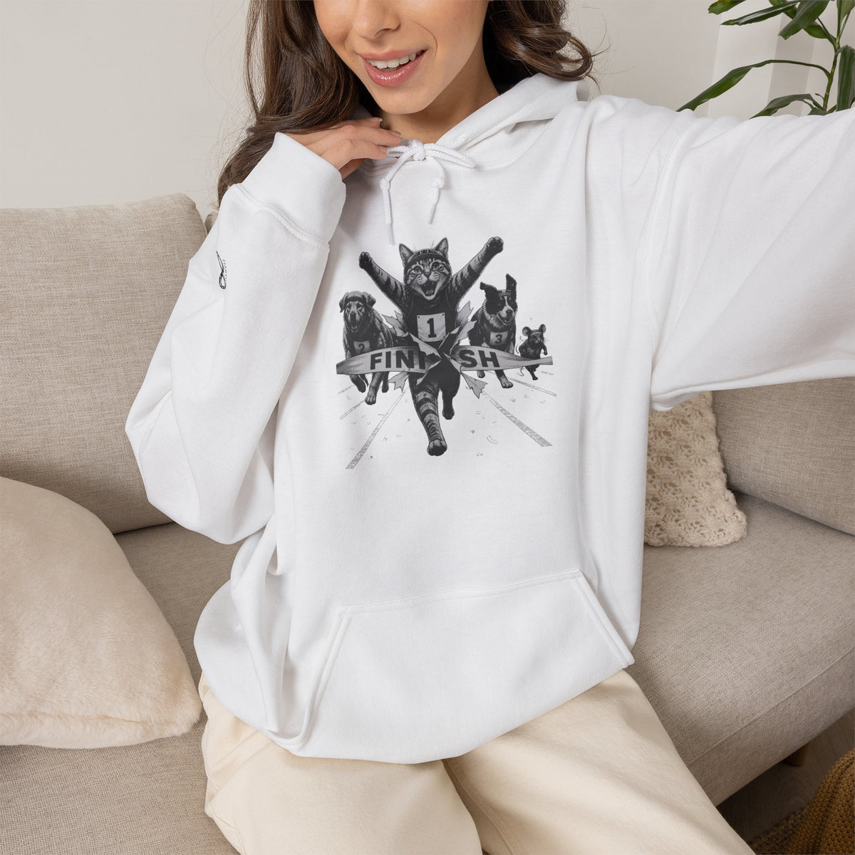 Finish Line Winner Pet Graphic Hoodie
