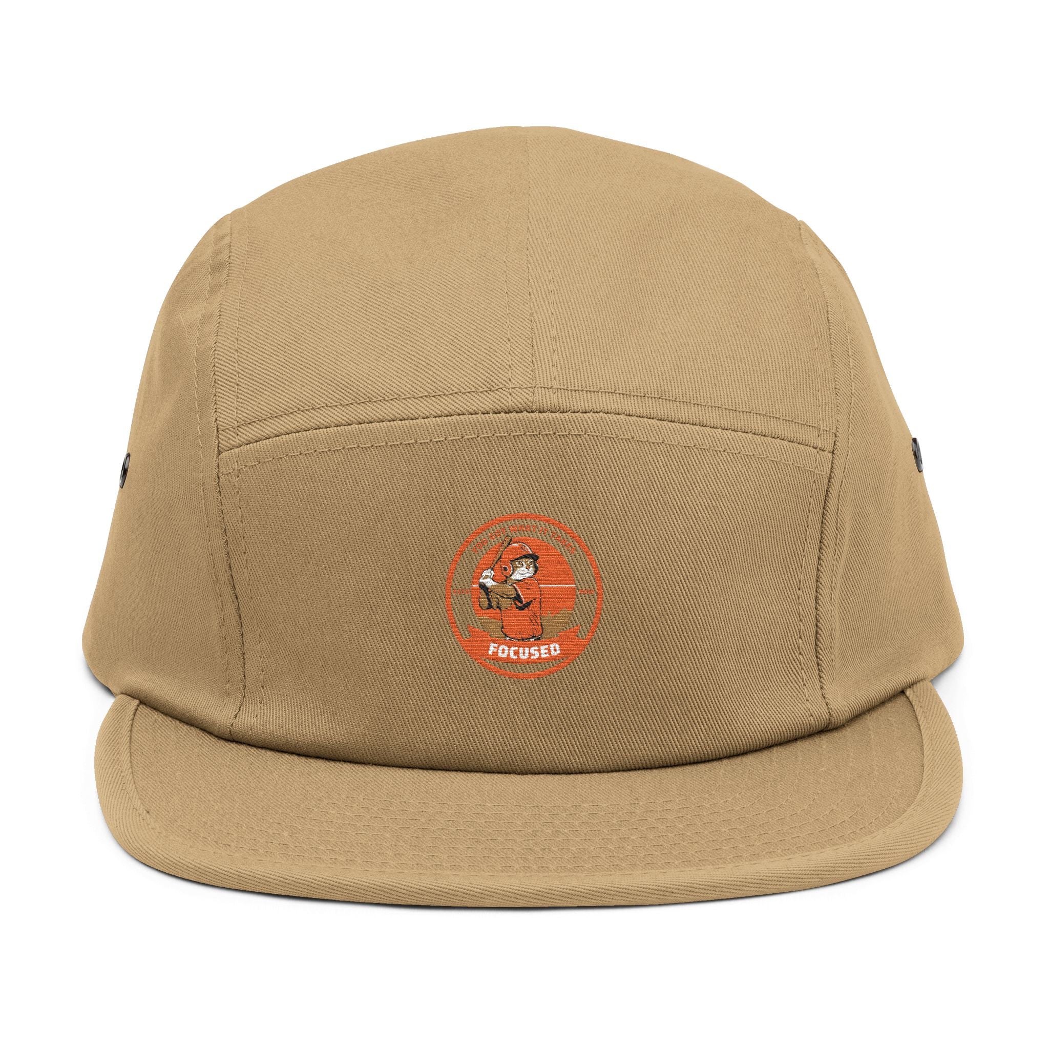 Sporting-Cats Focus | Embroidered 5-Panel Cap — Vintage Fox Patch