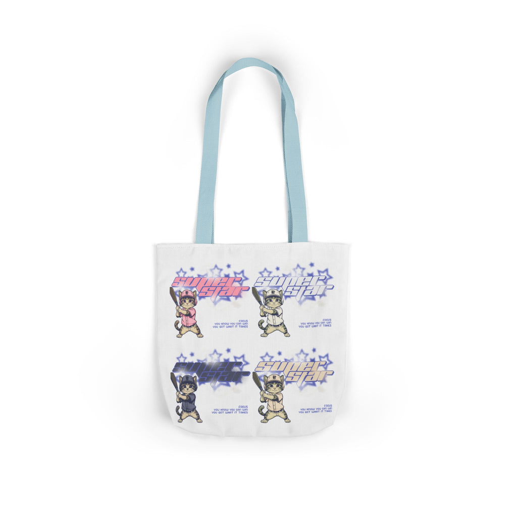 Canvas Tote — Retro Kawaii Cat Characters Graphic Bag