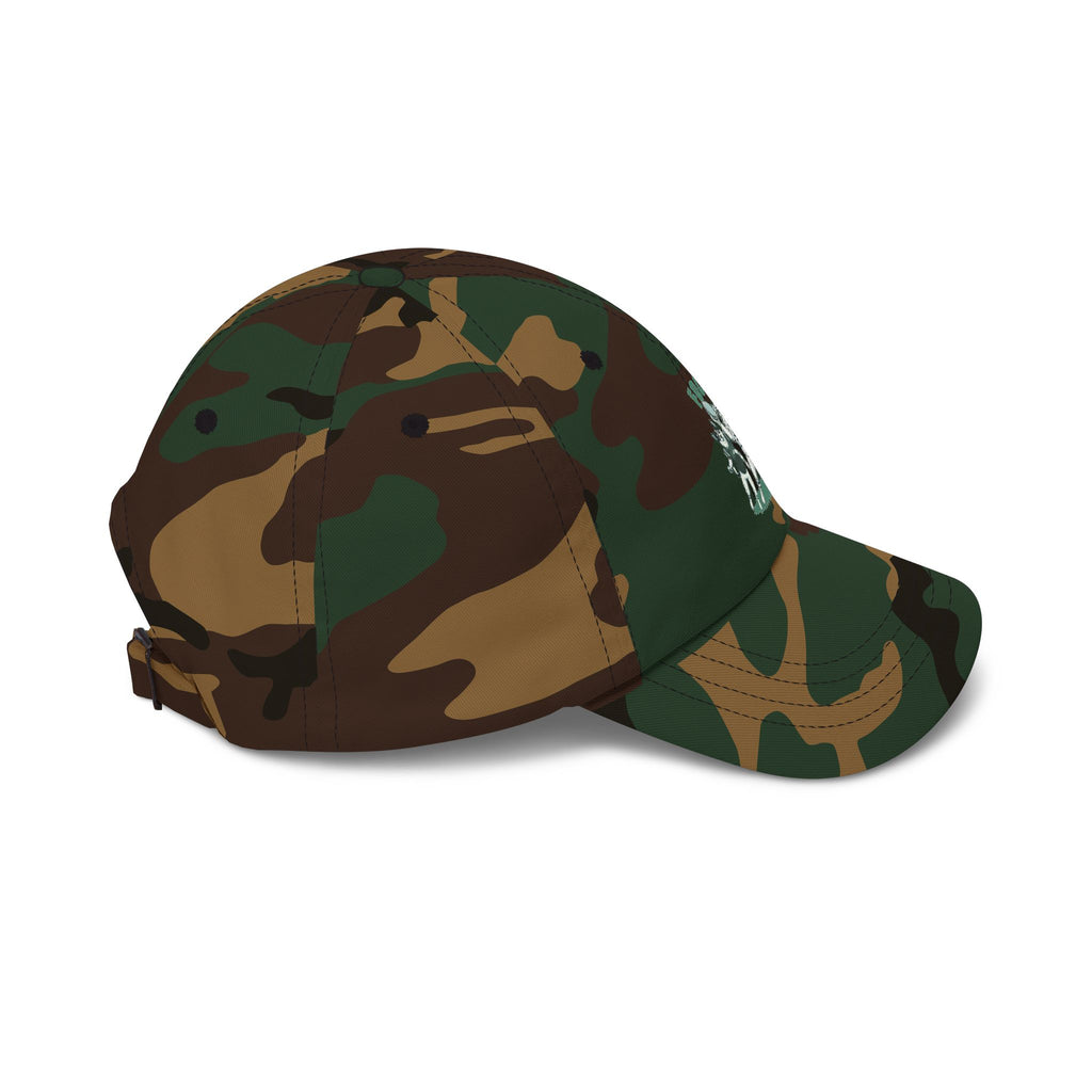 Dad Cap — Vintage Green 'Focus' Sporting Pets Patch Embroidered Football Hat