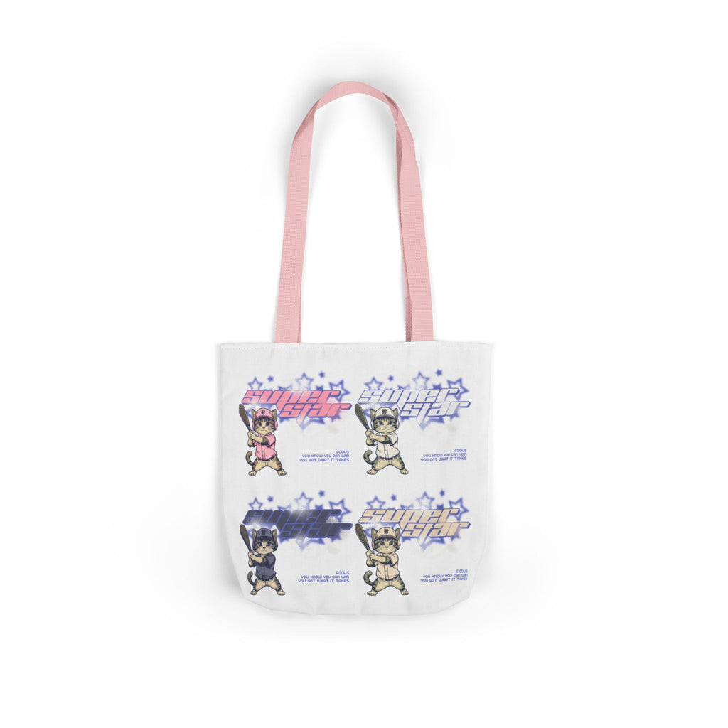 Canvas Tote — Retro Kawaii Cat Characters Graphic Bag