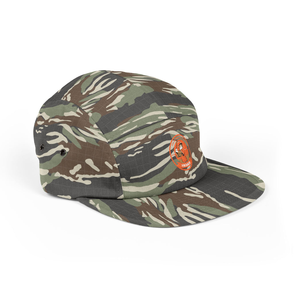 Sporting-Cats Focus | Embroidered 5-Panel Cap — Vintage Fox Patch
