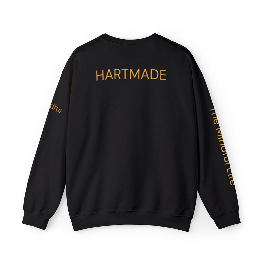 Embroidered Mindful Life Crewneck Sweatshirt — "The Mindful Life" Cozy Pullover