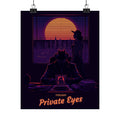 Noir "Private Eyes" Matte Poster — Retro Detective Wall Art