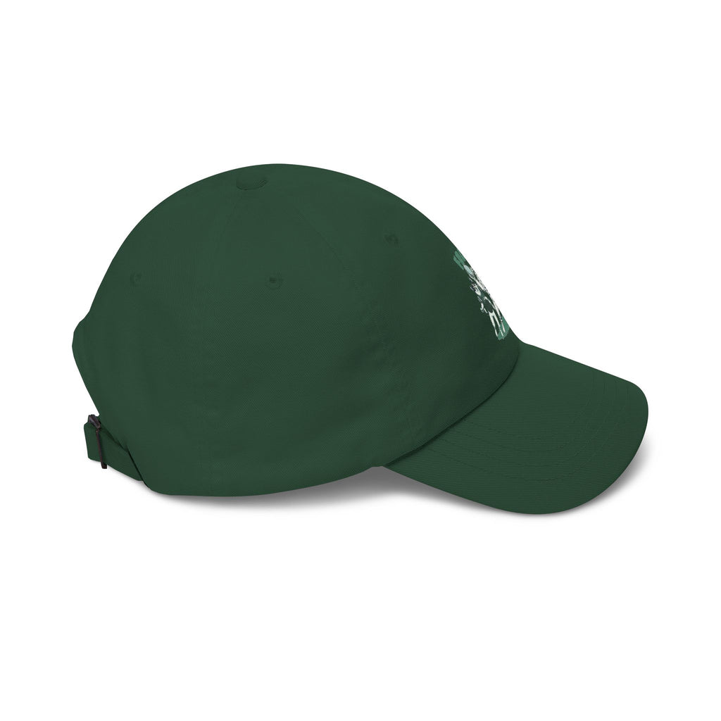 Dad Cap — Vintage Green 'Focus' Sporting Pets Patch Embroidered Football Hat