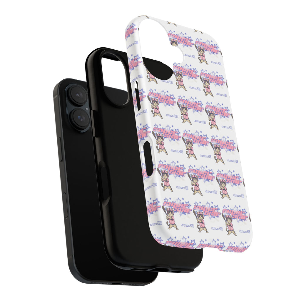 Cute Cat Anime Girl Pattern Tough Phone Case — 'Tough Cases' Cute Kawaii Design