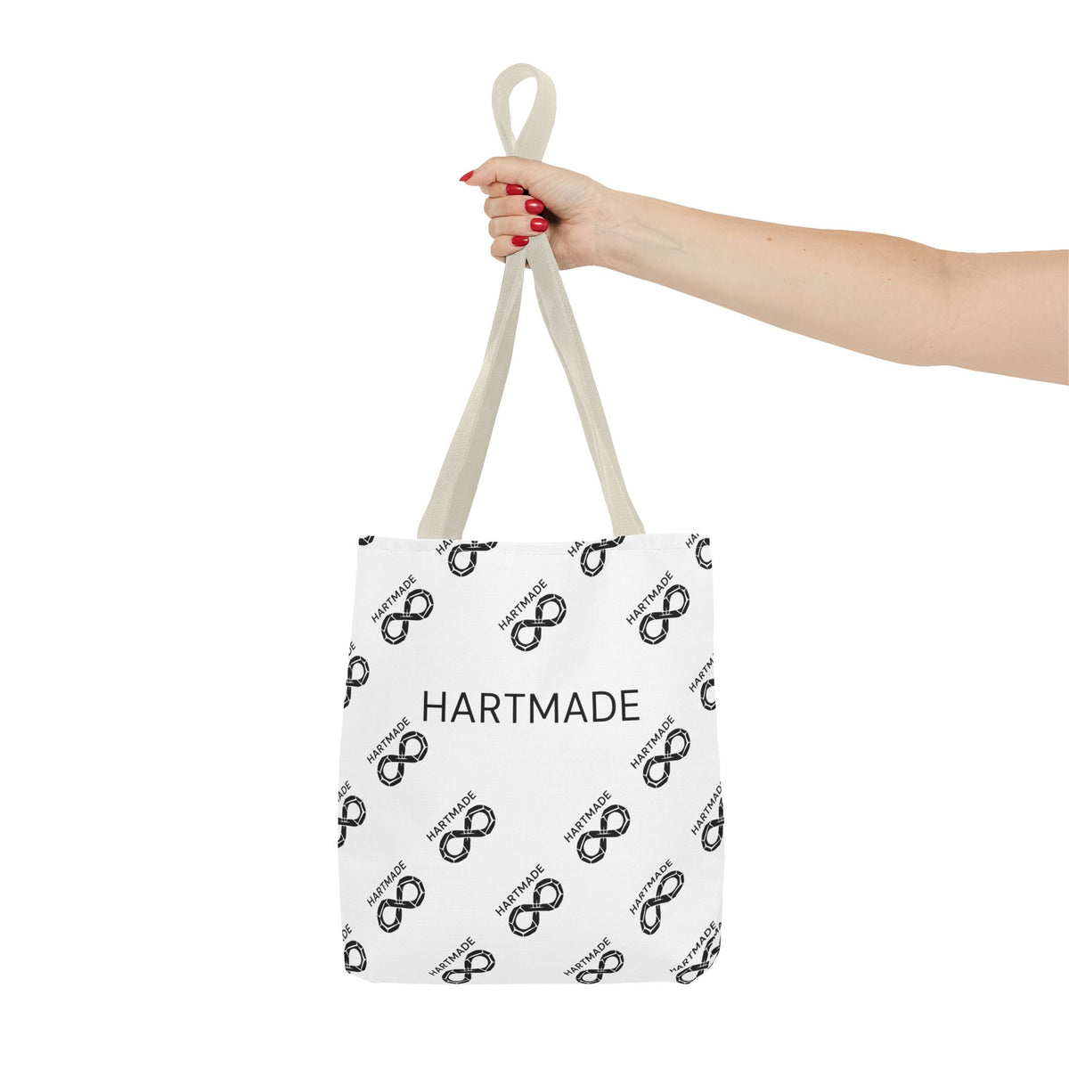 Hartmade Logo Tote Bag — Branded All-Over Print Canvas Tote
