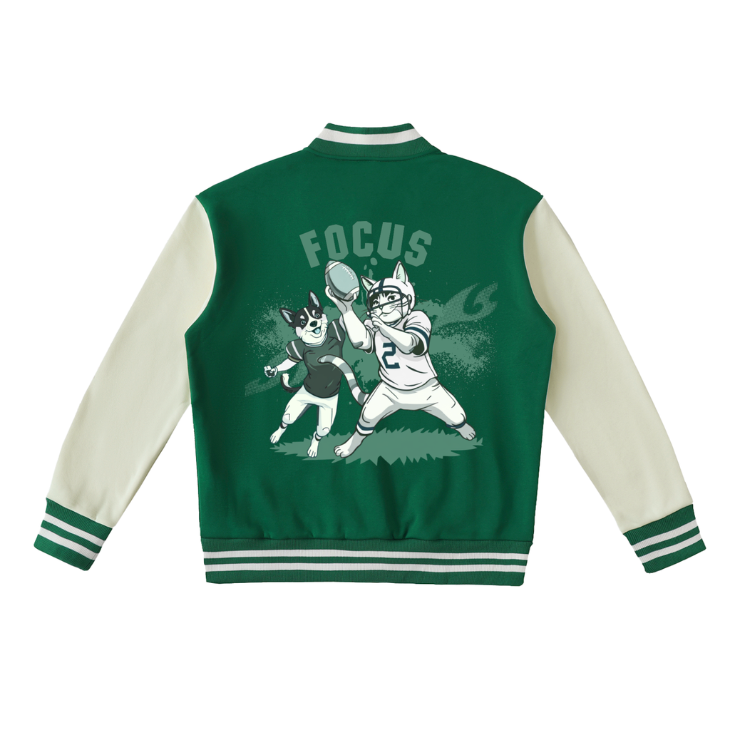 TwoToneVarsity,FleeceJacket,SportyJacket,WinterJacket,StreetWearVarsity,GiftForHim,TeamJacket,FootballJacket,FootballCatsJacket,HolidayGifts,StylishJacket