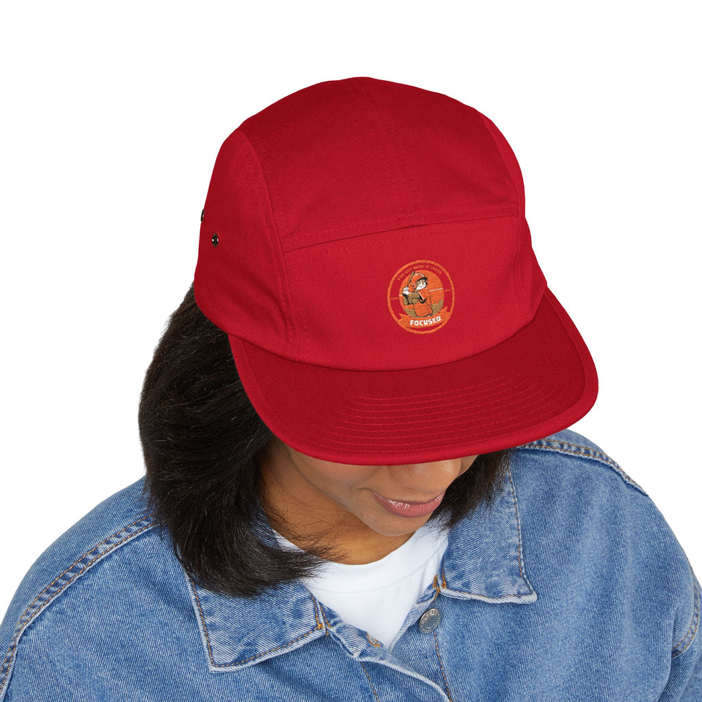 Sporting-Cats Focus | Embroidered 5-Panel Cap — Vintage Fox Patch