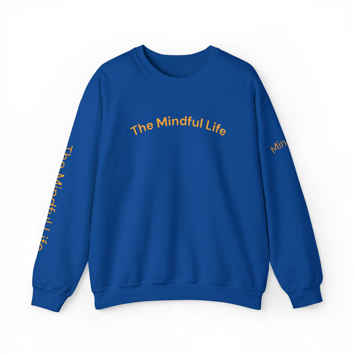 Embroidered Mindful Life Crewneck Sweatshirt — "The Mindful Life" Cozy Pullover