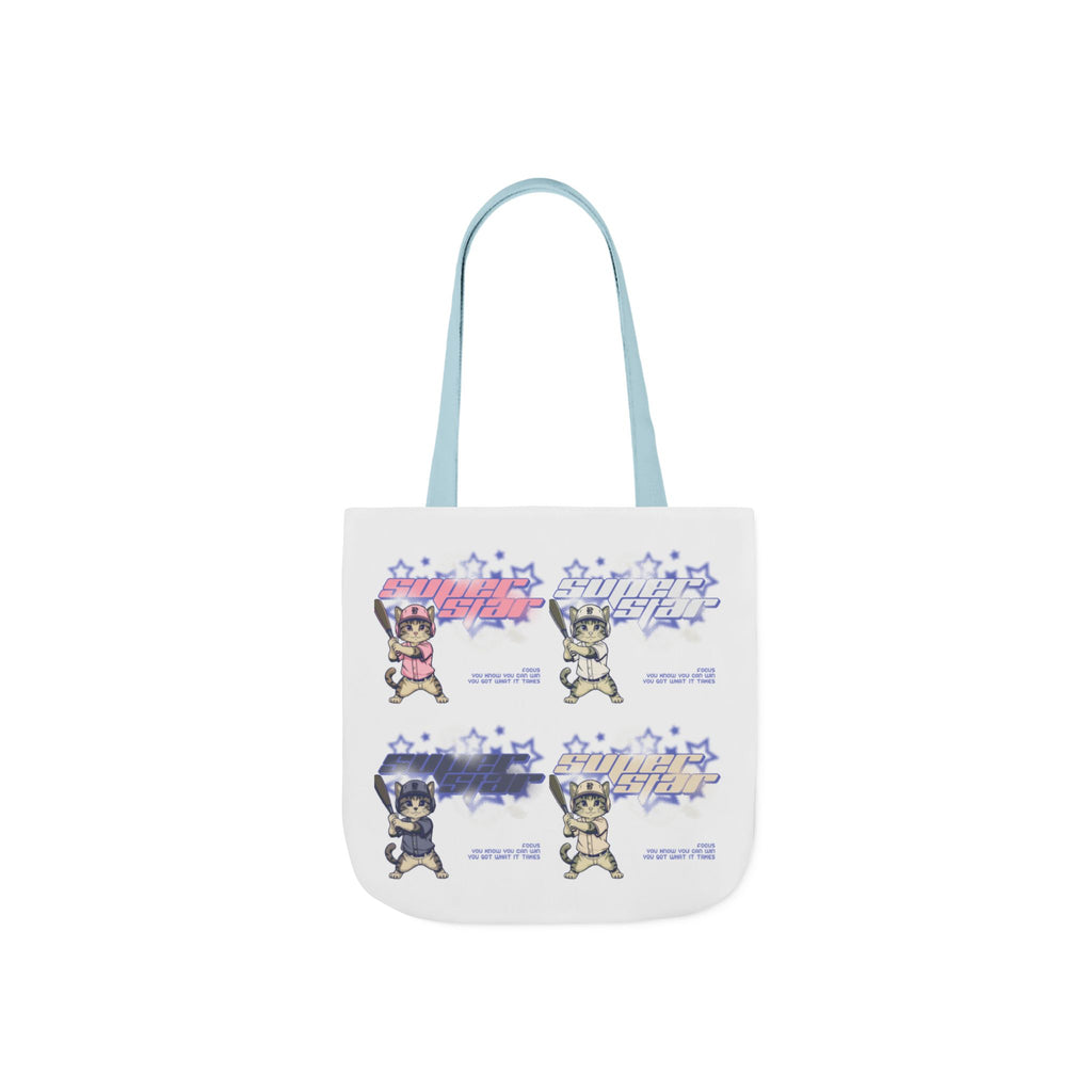 Canvas Tote — Retro Kawaii Cat Characters Graphic Bag