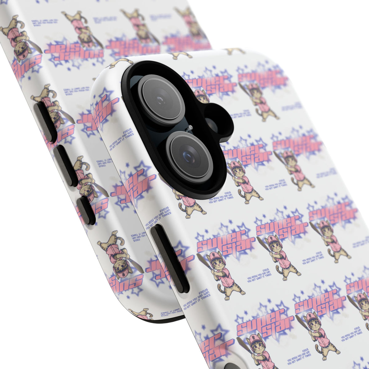Cute Cat Anime Girl Pattern Tough Phone Case — 'Tough Cases' Cute Kawaii Design