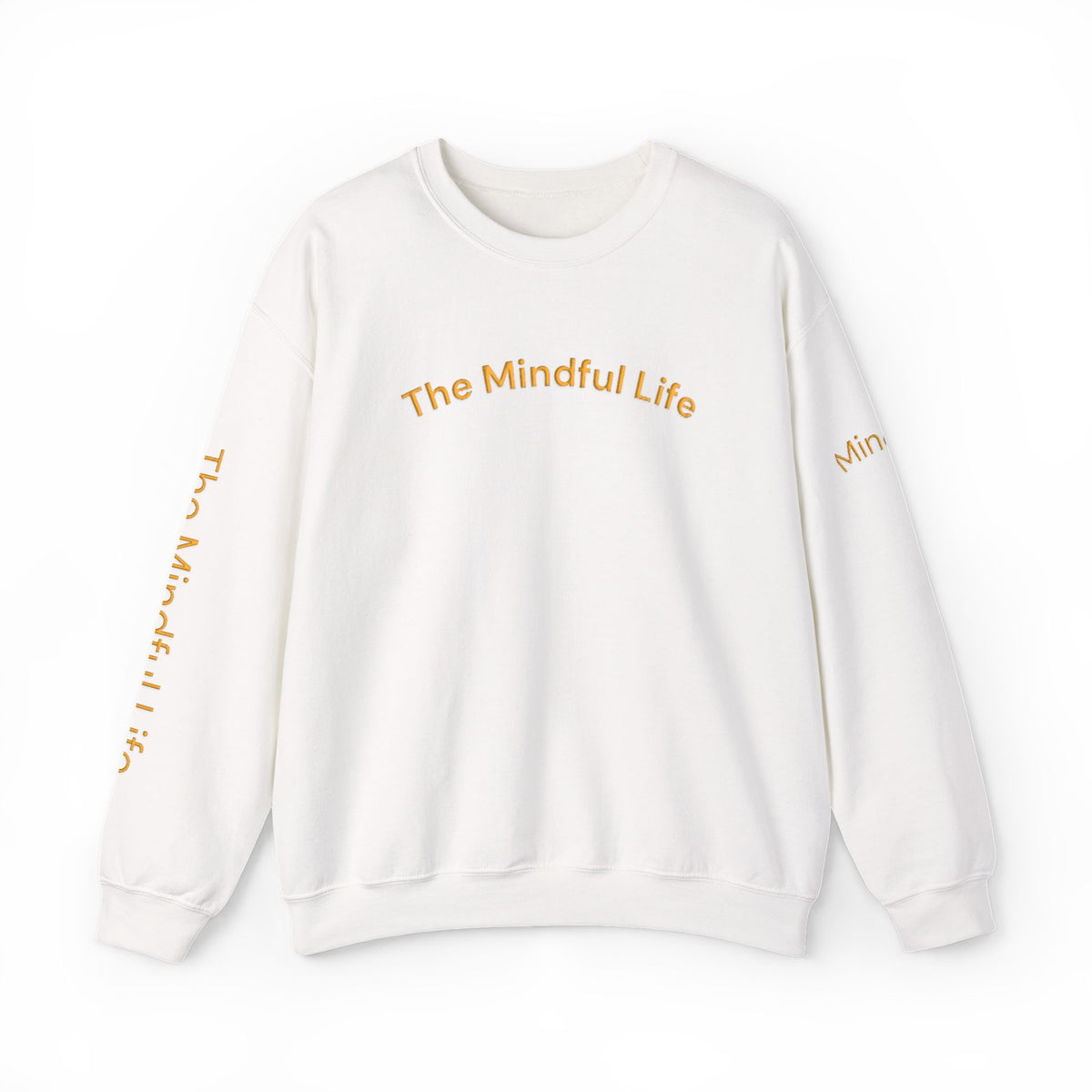 Embroidered Mindful Life Crewneck Sweatshirt — "The Mindful Life" Cozy Pullover
