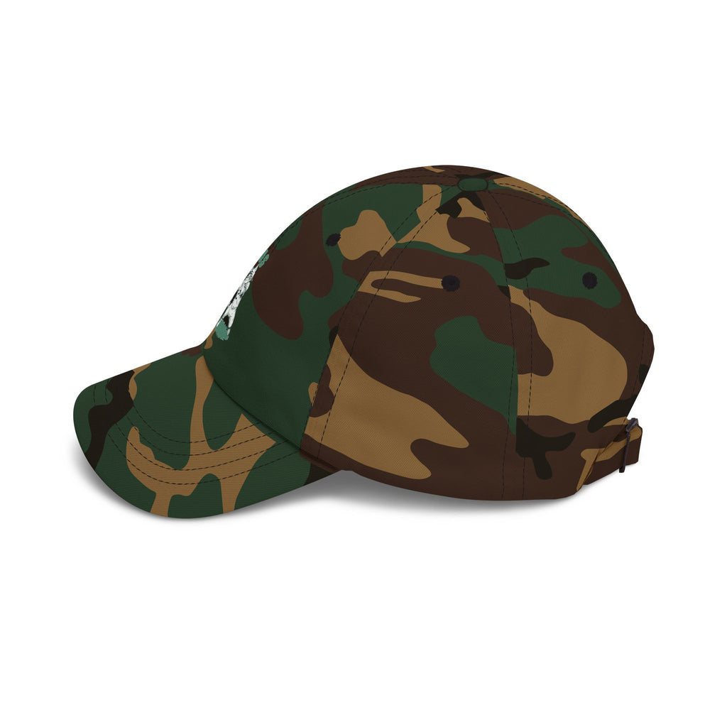 Dad Cap — Vintage Green 'Focus' Sporting Pets Patch Embroidered Football Hat