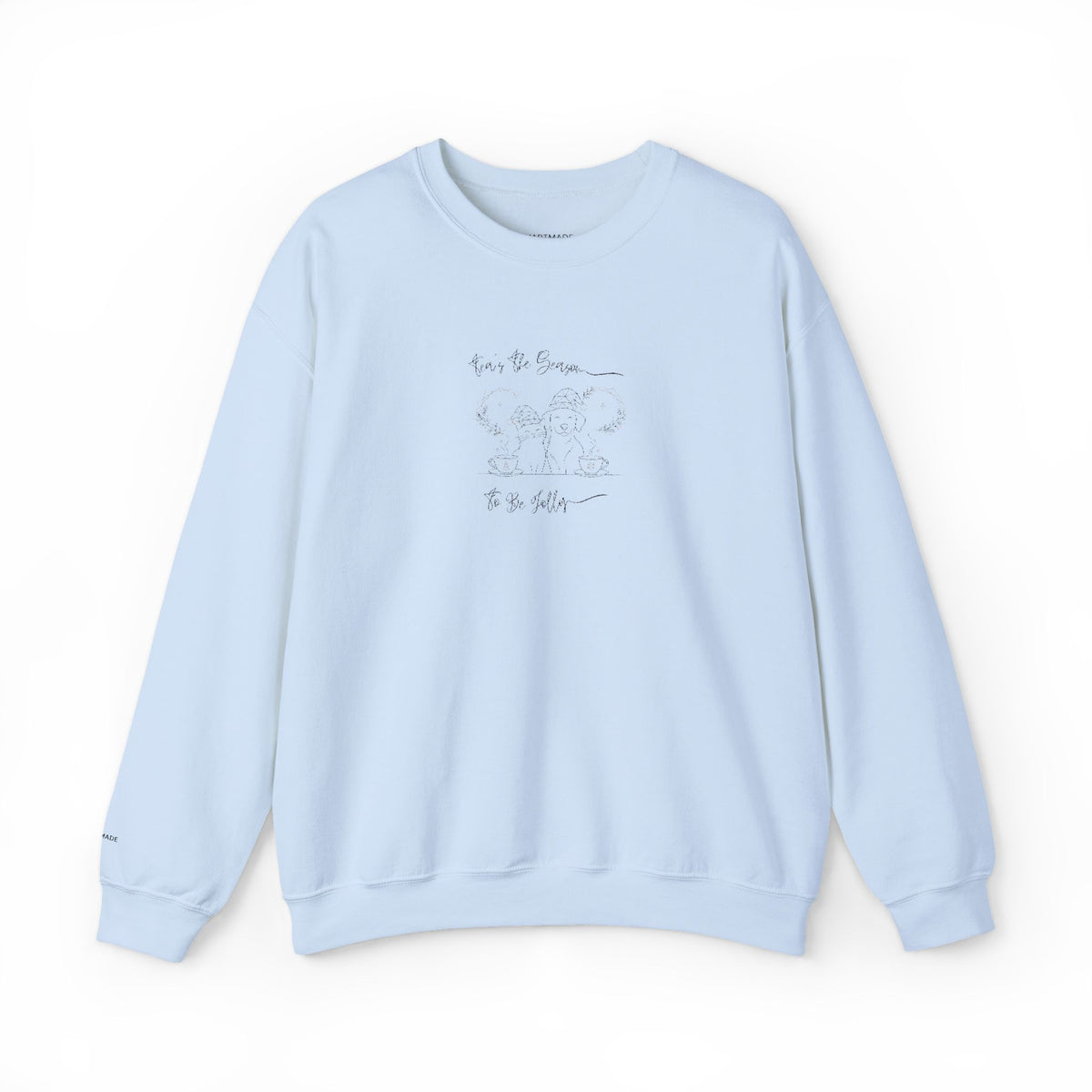 Minimalist Embroidered Graphic Vintage Crest Crewneck Sweatshirt | Tea's The Season