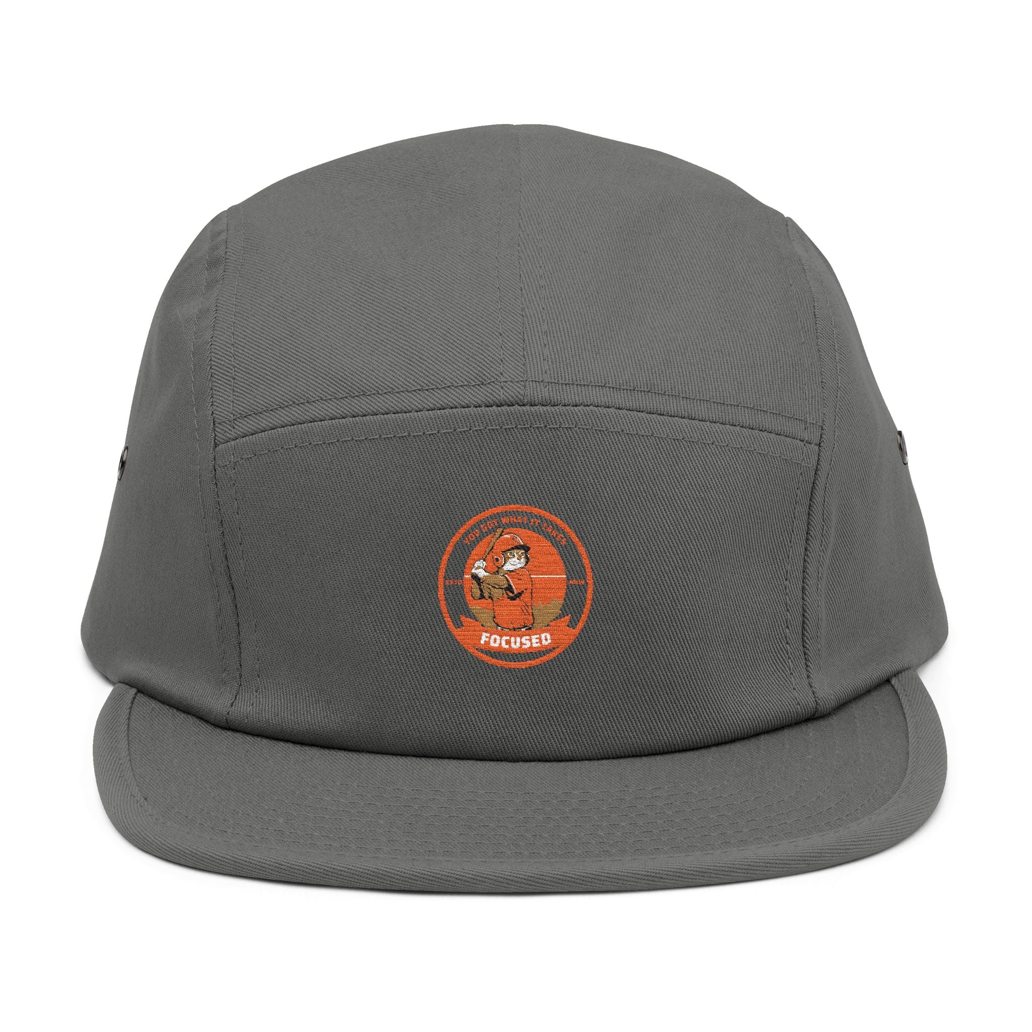 Sporting-Cats Focus | Embroidered 5-Panel Cap — Vintage Fox Patch